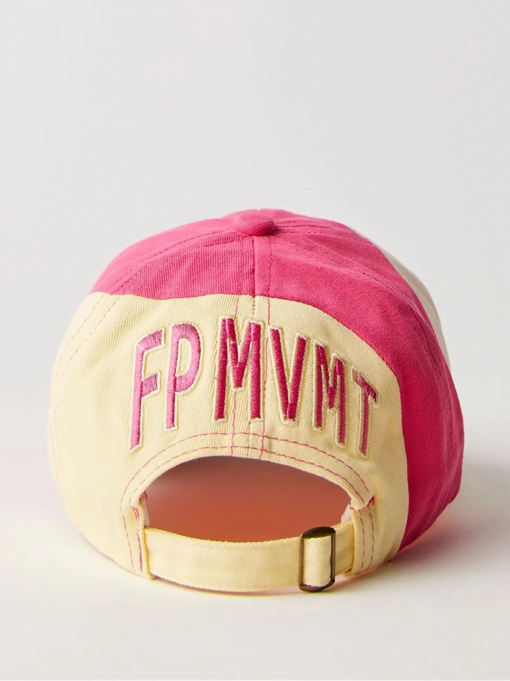 FP Movement by Free People Rule the Court Pink Cream Embroidered Baseball Cap